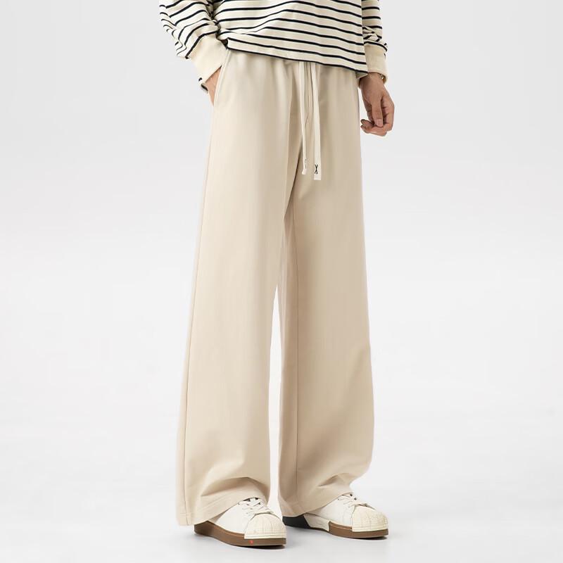 Fingercroxx Men's Heavyweight Knit Straight-Leg Casual Pants