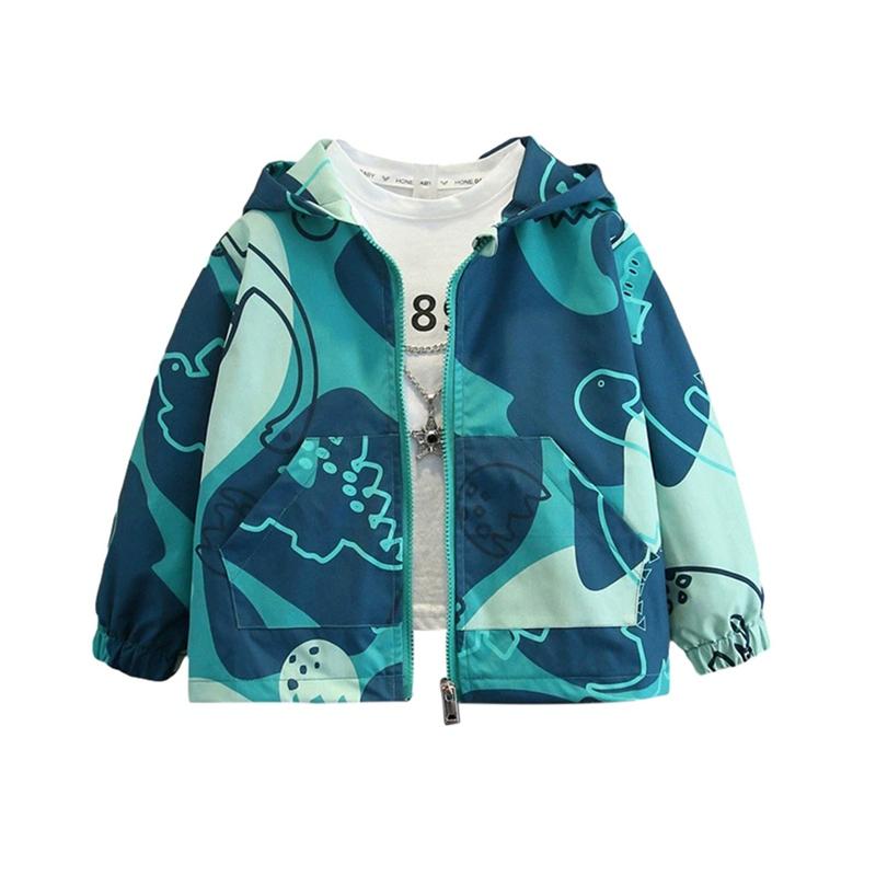 

1-7 Years Kids Hooded Coat Zipper Closure Jacket 90