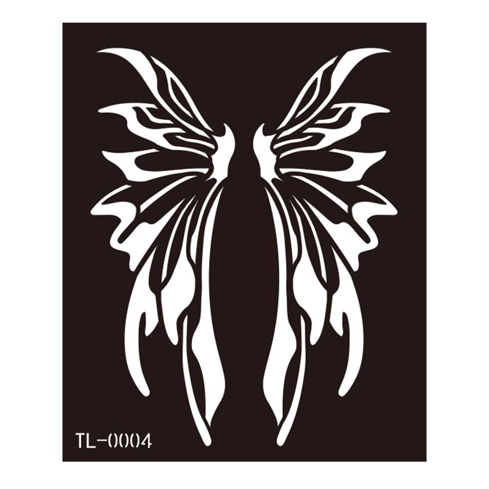 

Трафареты для татуировок хной Трафареты для рисования на лице и теле Шаблоны для татуировок хной Временные наклейки для татуировок Многоразовые 4