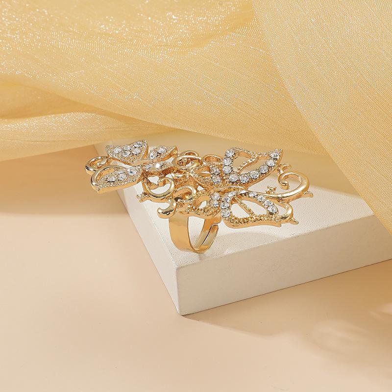 European Retro Geometric Star Adjustable Diamond Ring