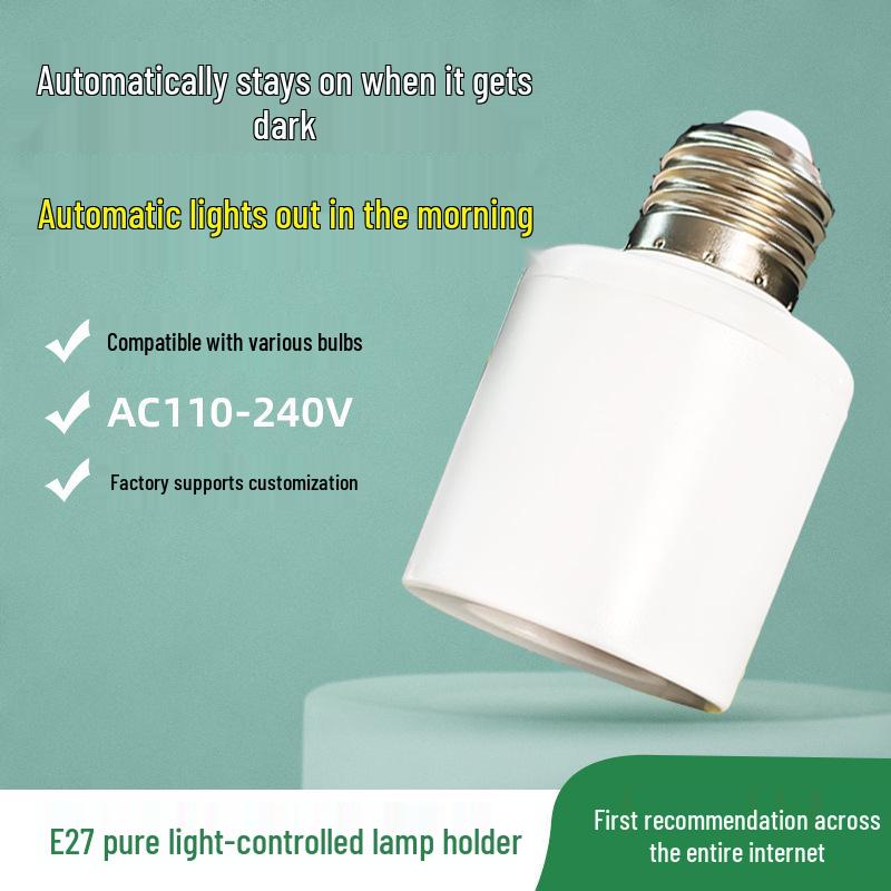 E27 LED Smart Lamp Holder with Voice, Sound, and Light Control for Hallways and Stairwells.