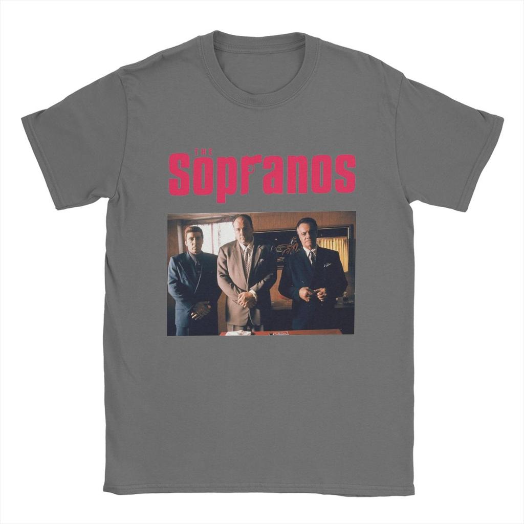 Casual The Sopranos T-Shirt for Men Crewneck Cotton T Shirts Movie Short Sleeve Tees Unique Clothing