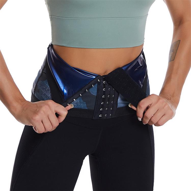 

Женский спортивный пояс для йоги, фитнеса, потного живота, пояс для коррекции талии, пояс для пота, камуфляжный пояс 4XL/5XL