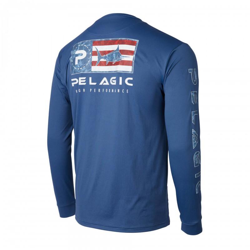 Mens Quick-Dry Fishing Shirt Long Sleeve UV Protection Outdoor Performance T-Shirt Breathable Round Neck