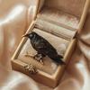 Bo Xin Yun Vintage Dark Crow Brooch: Elegant Retro Fashion Accessory