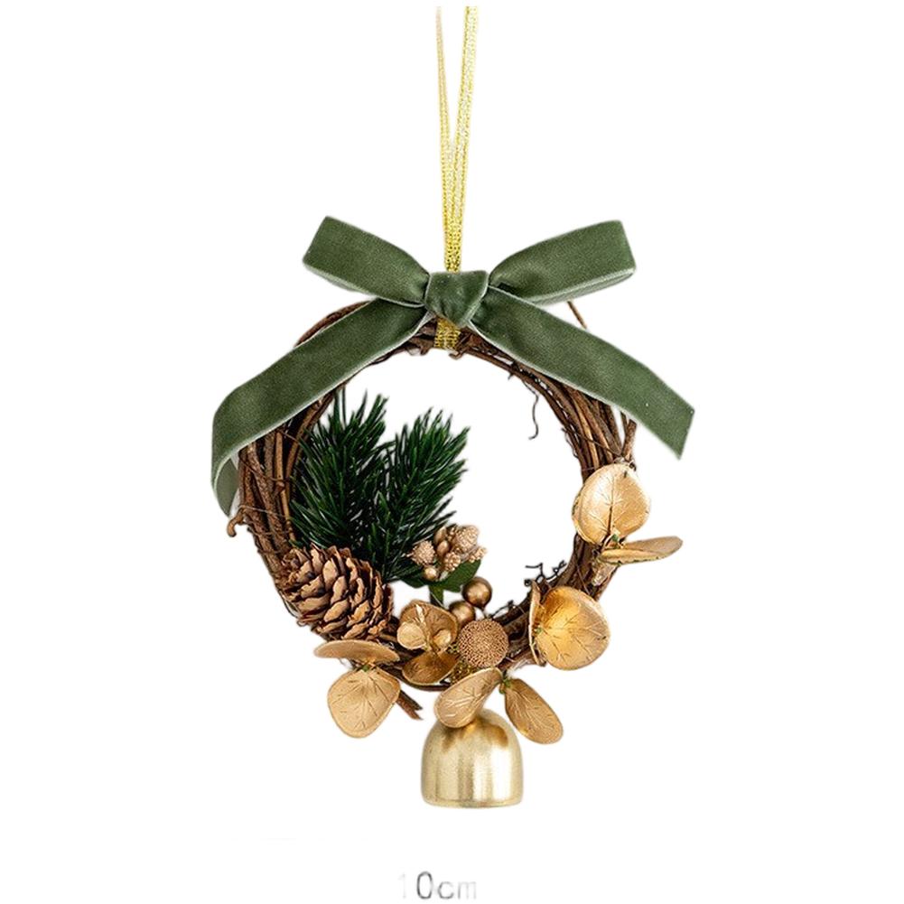 Seasonal Hanging Decorations with Bells and Pine Cone Motifs for Christmas Tree and Indoor For Holiday Ambiance