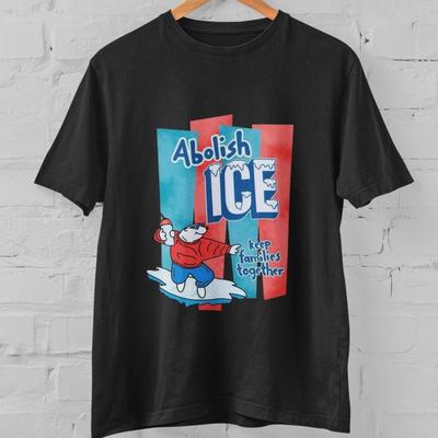 Abolish ICE Graphic T Shirt Protest Streetwear Political Unisex Tee Black White