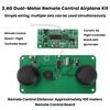 2.4G Dual Motor RC Airplane DIY Kit 3‑5V Differential Control Gyro Flight Control Board for Fixed Wing Glider Drone 100M Remote