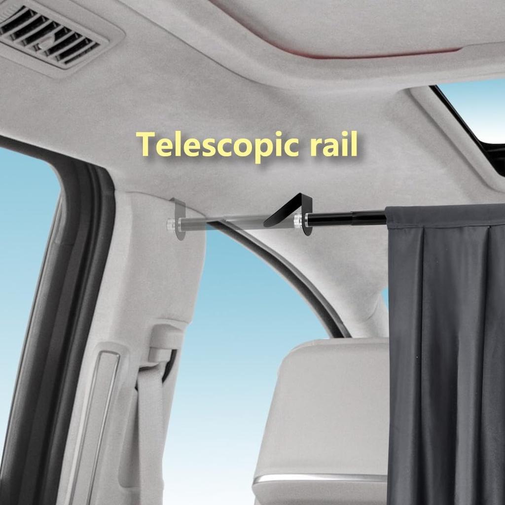 Car Rearseat Divider Curta Blackout Privacy Protection Curtain Automotive Space Divider Universal For Max 55-Inch Interior Width Vehicles (55"X33")