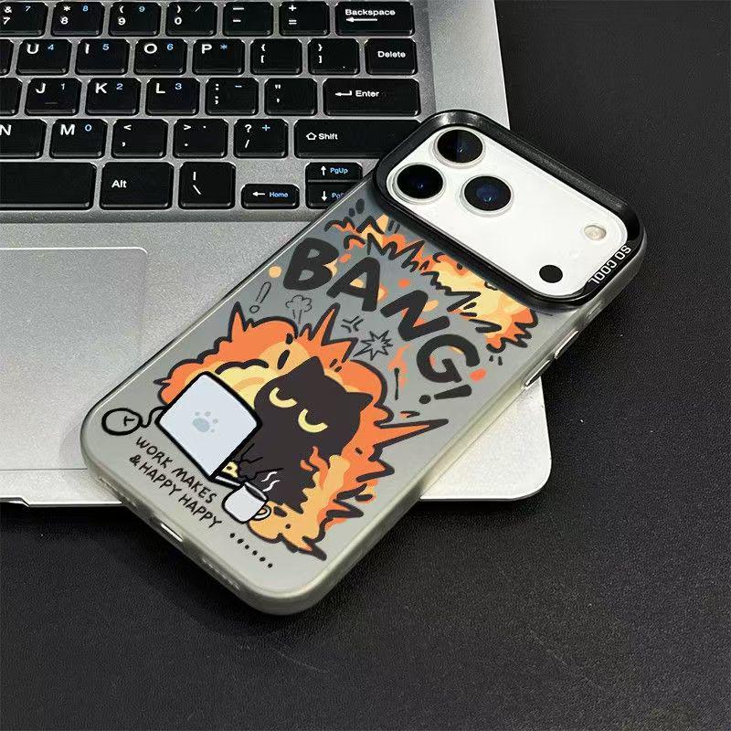 

Серебристый чехол Meow Meow для iPhone 17 Pro Max - Минималистичный дизайн для моделей 14/15/16 17 Pro Max