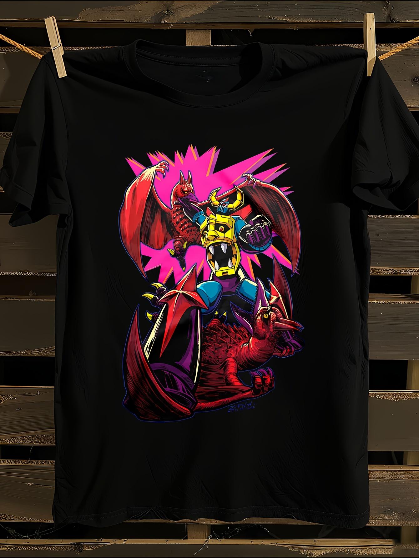Gaiking vs Rodan Zornow Anime Graphic T-shirt XXXL