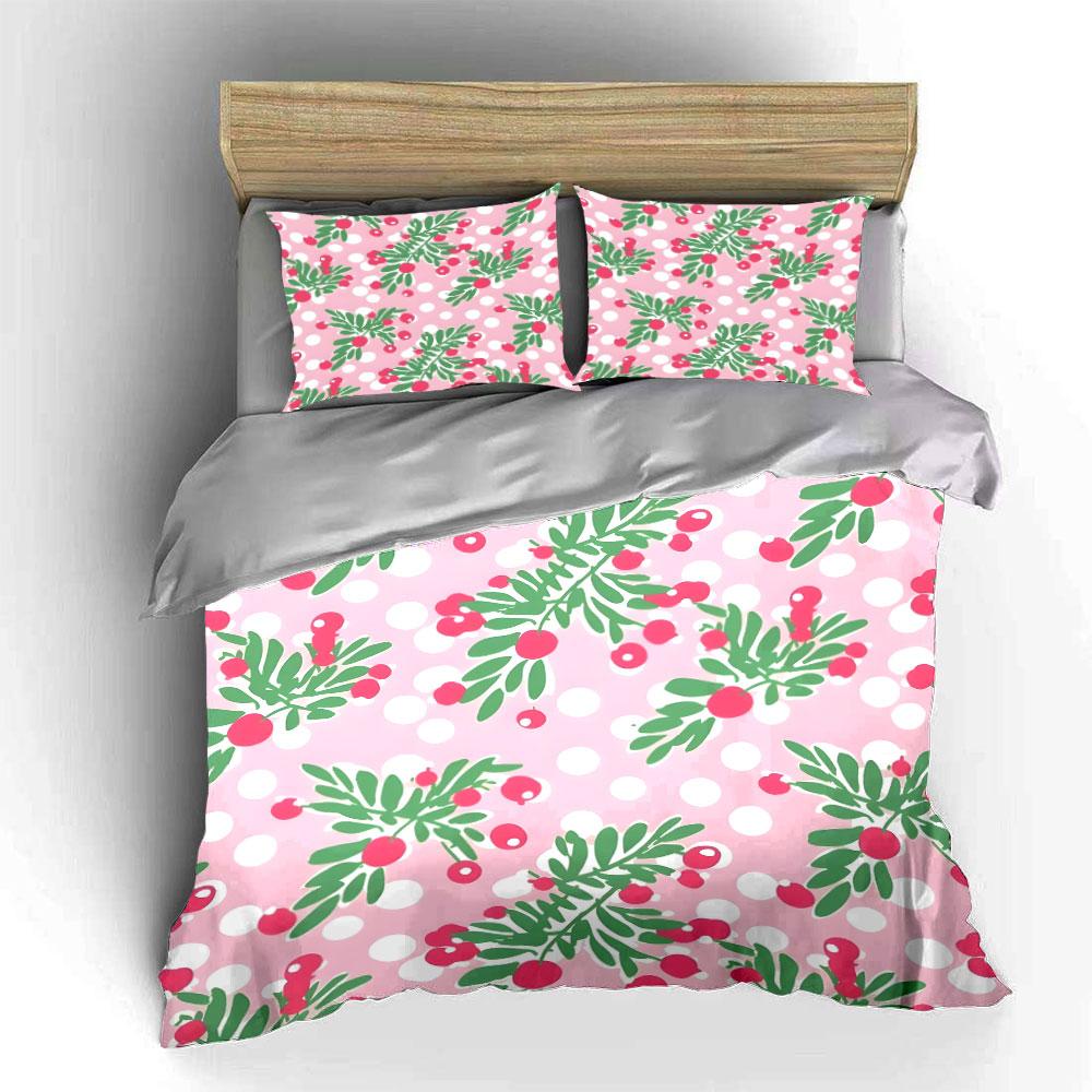 Floral Three-Piece Set for Decor Exquisite three-piece bedding set gift for kids and adults 135x200cm