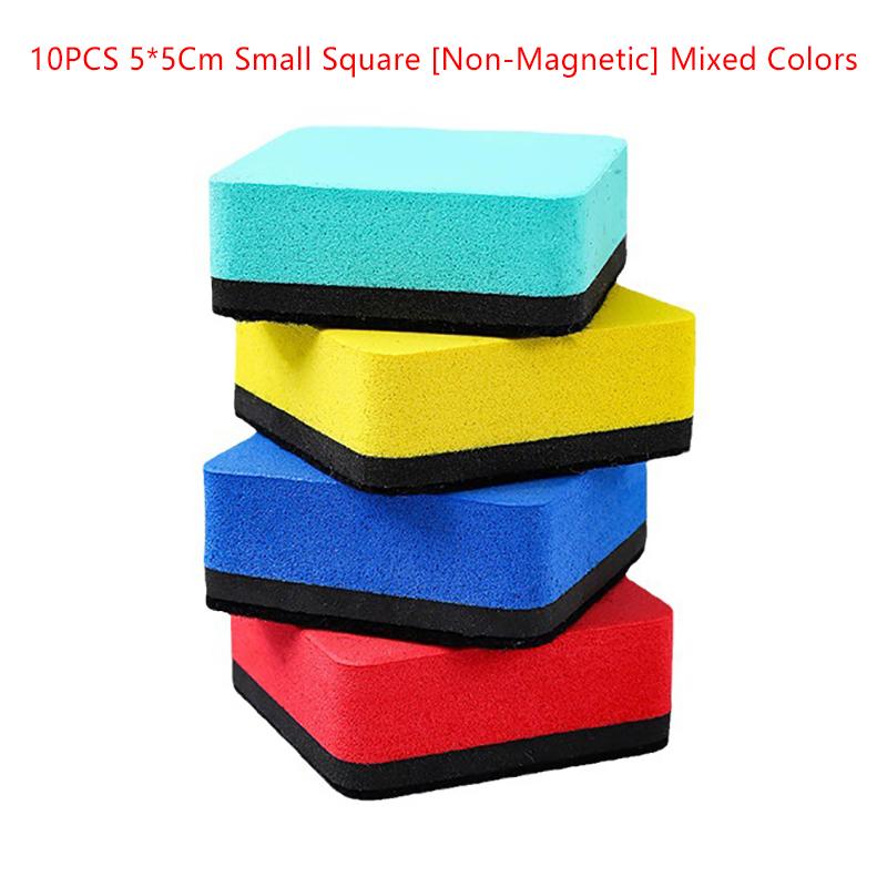 

10Pcs EVA Felt Whiteboard Eraser Office Supplies Dual -color Magnetic Marker Cleaner Square Blackboard Wipe Meeting Room Supples