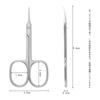 LIKENNY Cuticle Scissors, Extra Fine Curved Blade, Small Cuticle Care Scissors, Stainless Steel, Precision Tip, Multifunctional, For Nail