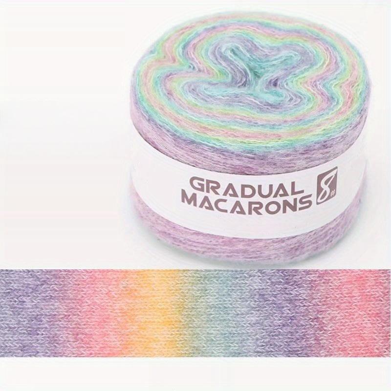 6pcs Gradient Yarn Chunky Polyester Knitting Bundle for Gloves & Hats - Multicolor Ombre, 600g DIY Yarn