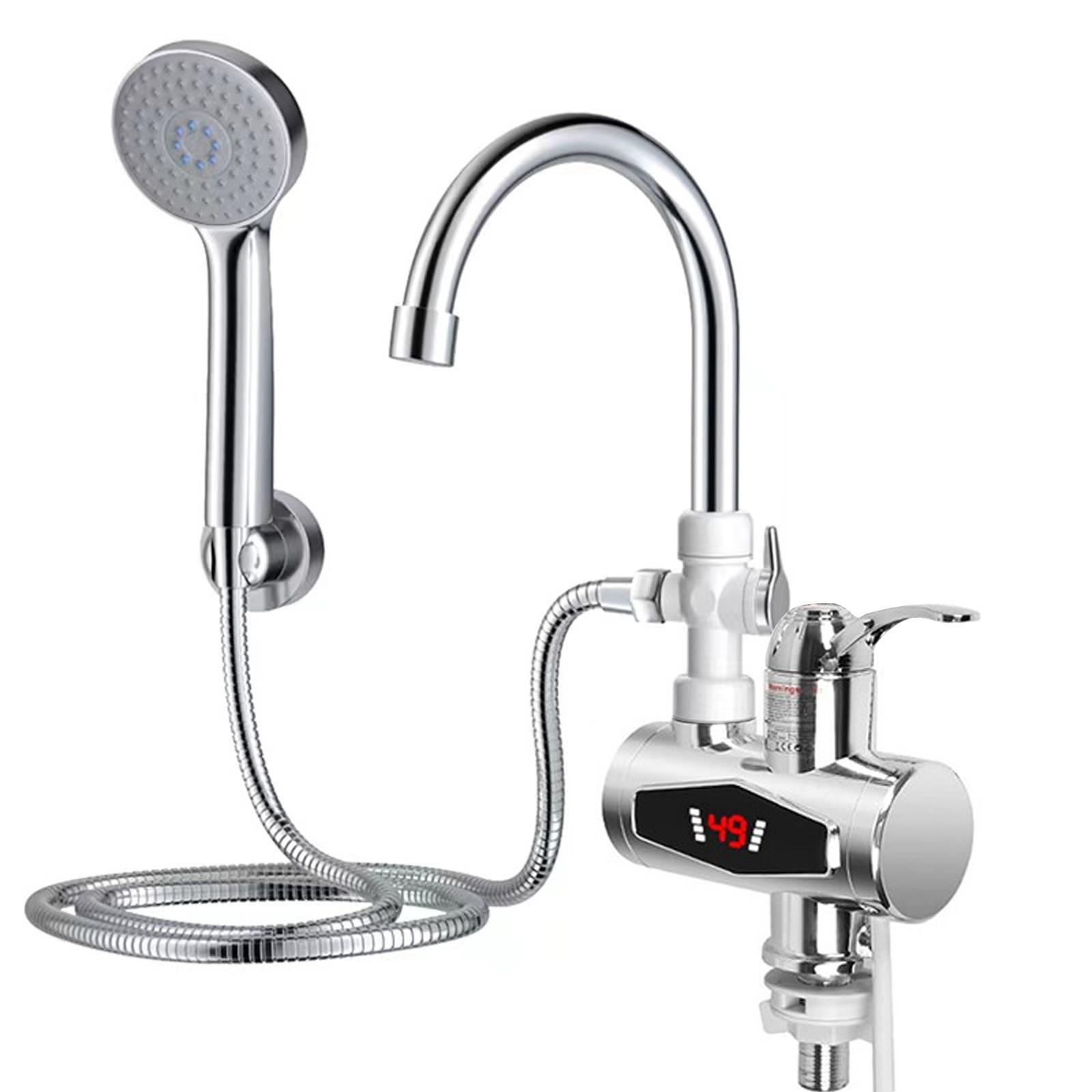 

Нагреватель душевого набора из нержавеющей стали 3000 Вт, вращение на 360 градусов серебряный