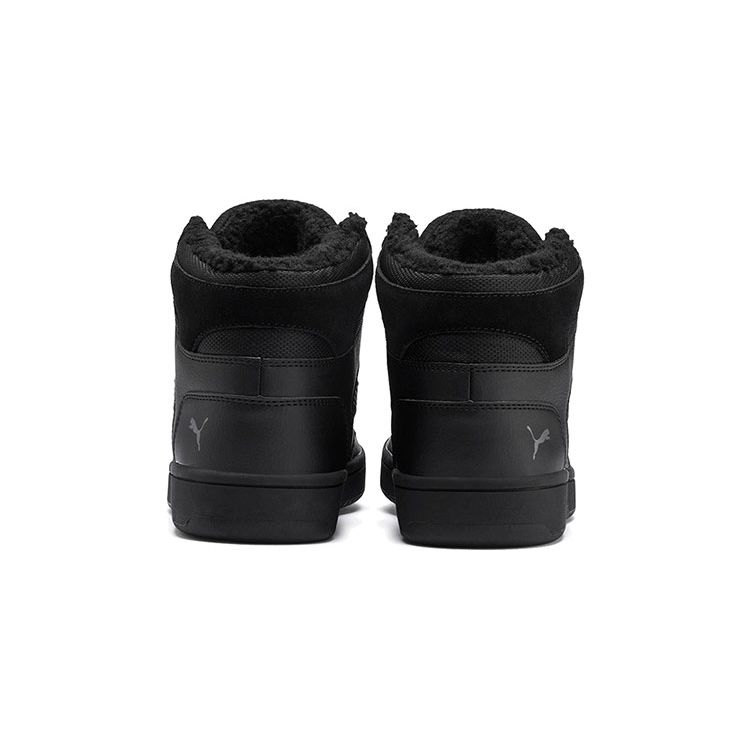 Puma Rebound LayUp SD Fur - Schwarze Unisex-Sneaker Castlerock 369831-01