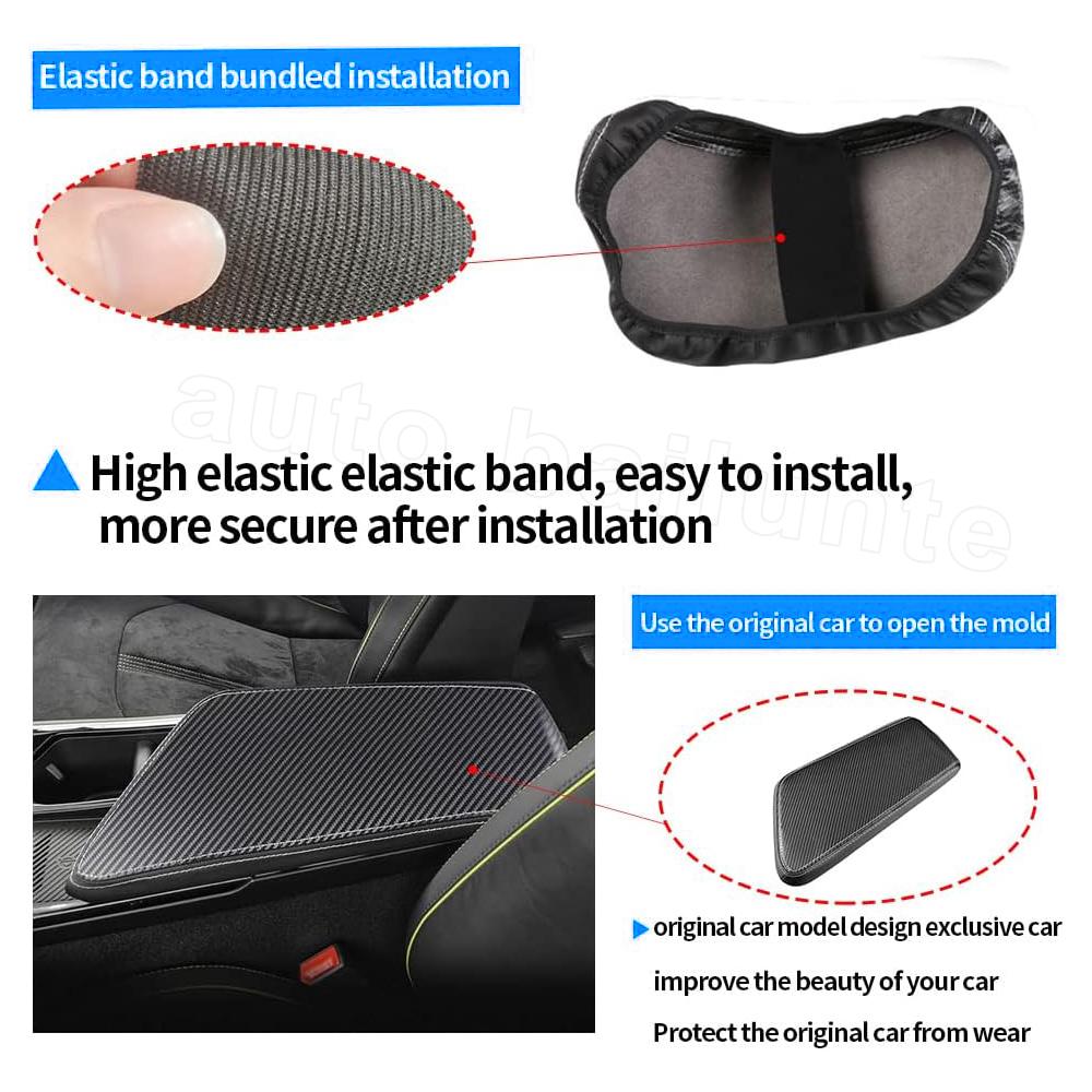 Car Armrest Cover Center Console Leather Pad Fit for Kia EV6 2022 2023 Central Console Armrest Box Protector Interior