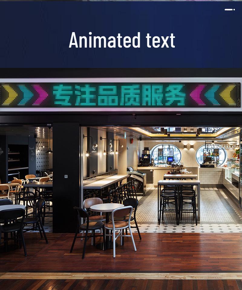 Bluetooth Controlled LED HD Flexible Advertising Display for Shopfronts