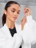 White Mink Velvet Loose Knit Cardigan Sweater - Women's Solid Color Spring & Autumn Outerwear
