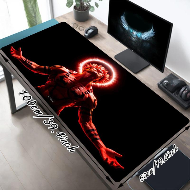 Radiant Power Xl Gaming Mouse Pad Nonslip Rubber Base Stitched Edge Waterproof Desk Mat For Pc Laptop Gamer Office Computer Accessories C929402