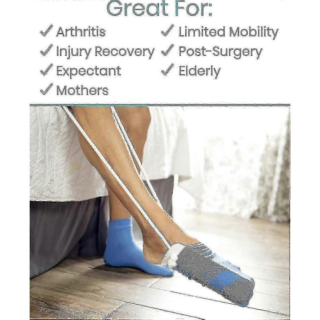 Sock Aid - Easy On And Off Stocking Slider - Pulling Assist Device - Compression Sock Helper Aide Tool - Puller, For Elderly, Senior, Pregnant