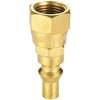 2Pcs Brass RV Propane Quick Connect Fitting 1/4' inch Quick Connect Plug to 3/8' Female for Grill Heater Appliance