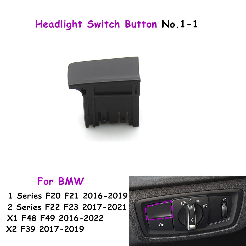 F20 F21 F22 F23 F48 F49 F39 Car Headlight Switch Panel HeadLamp Rotary Front Rear Foglight Button Cover For BMW 1S 2S X1 X2