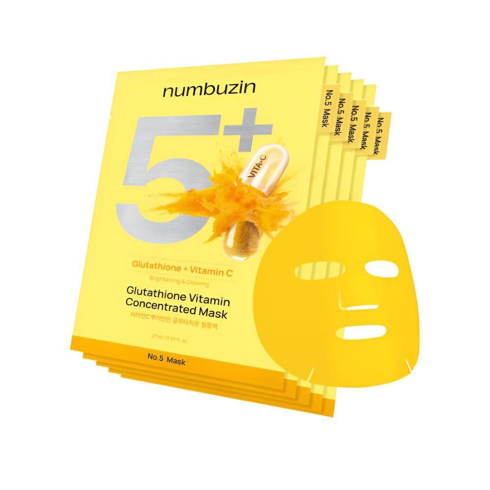 NUMBUZIN No.5 Glutathione Vitamin Concentrated Mask Brightening Radiant 27ml 5Sheets