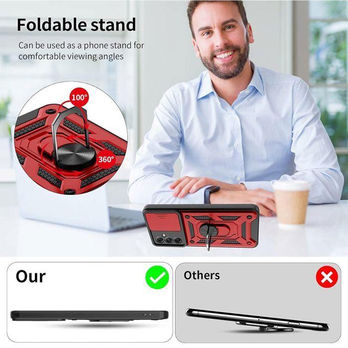 Coque de Protection - BOOLING - pour Samsung Galaxy A17 5G/4G - Antichoc - Rouge - Protection Caméra