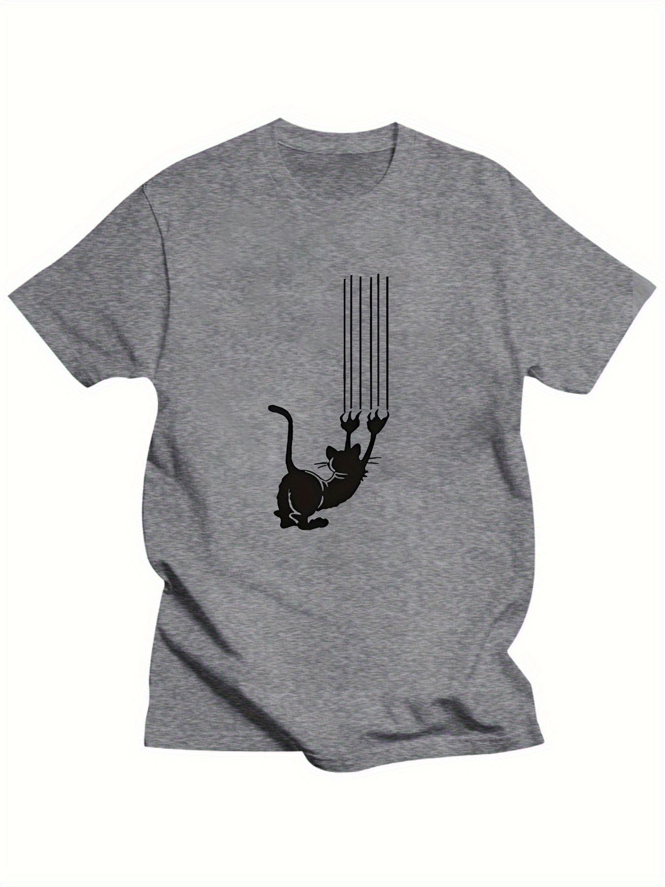 

Novelty Cute Cat Playing with Strings T Shirts Meme Tee Women Unisex Cotton Summer Harajuku Oversized Funny Top Cats Lovers Gifts 4XL
