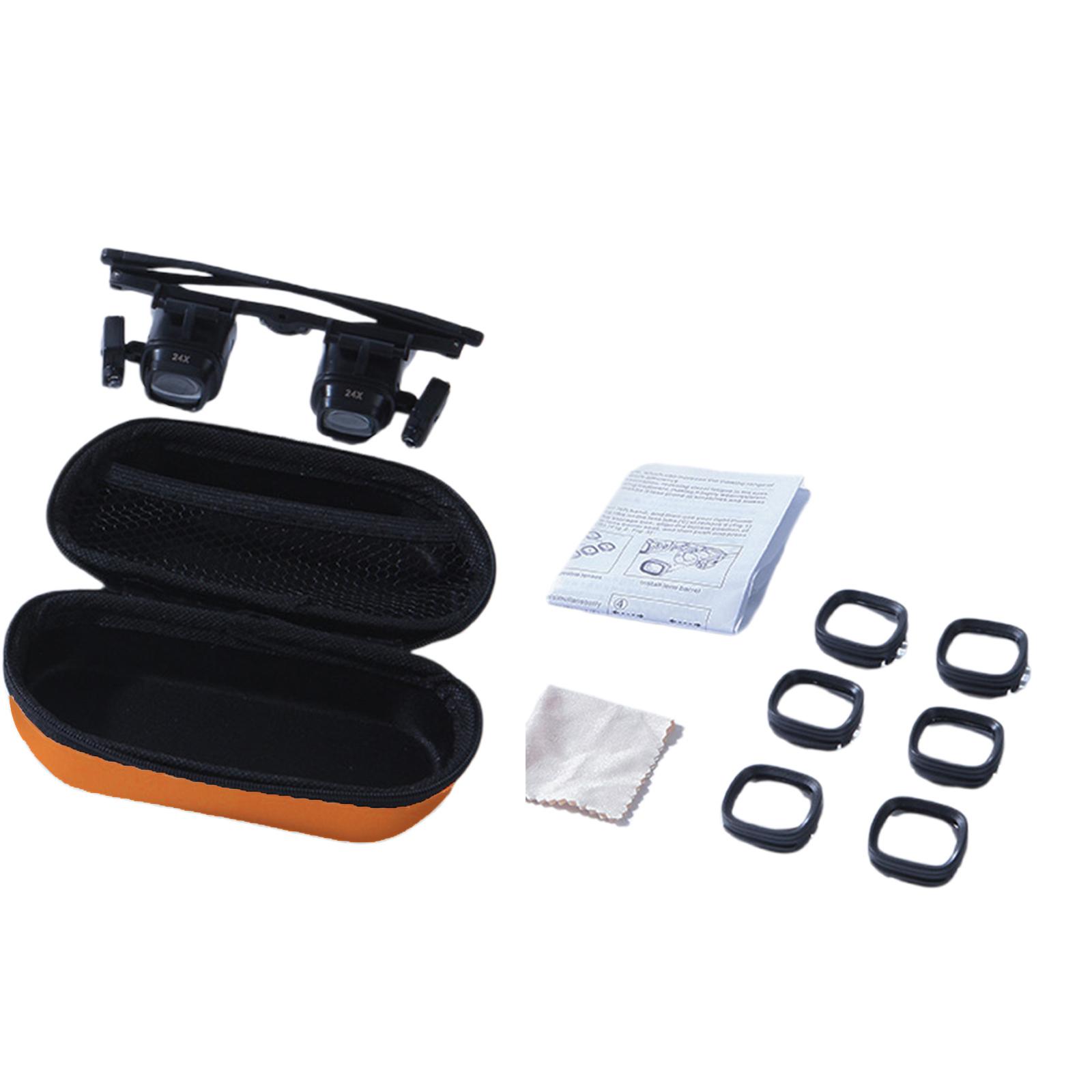 

Adjustable Head Mounted Magnifying Glasses with LED Light 2.0X 6.0X 10.0X 24.0X for Jewelry Repair and DIY Projects