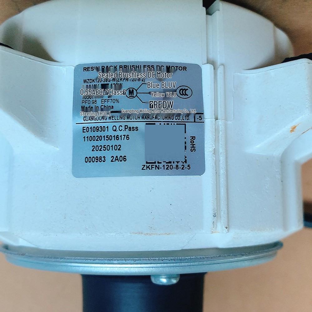 WZDK120-38G-W Fan Motor for Midea Central AC Outdoor Model ZKFN-120-8-2