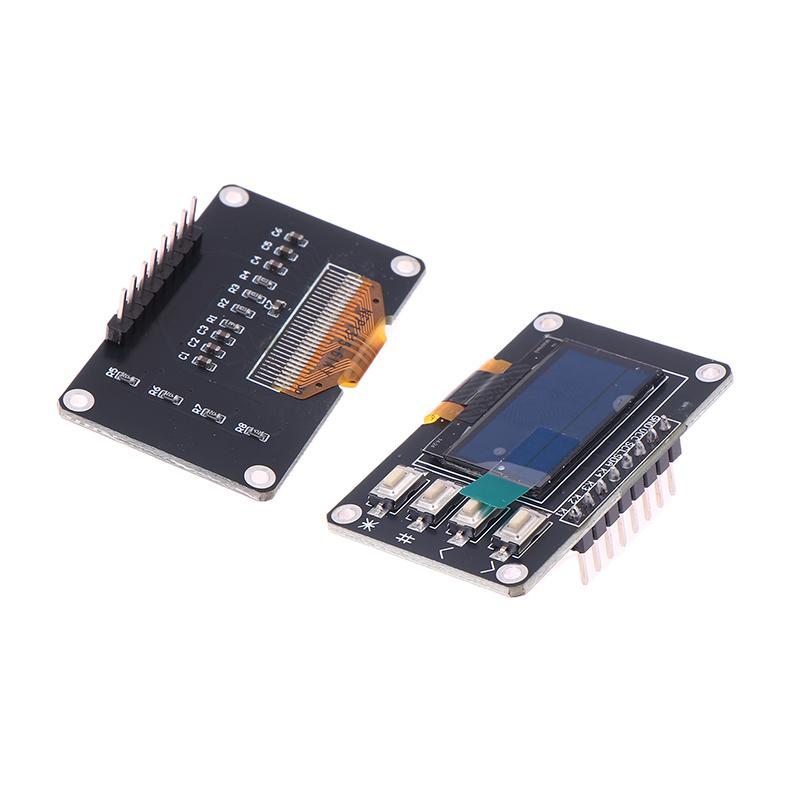 0.96-Inch Oled Display Screen White/Blue 12864 Screen Module With Matrix 4 Key Interfaces Keyboard Iic Ssd1315