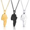 Collar con Colgante de Mapa Africano de Acero Inoxidable – Elegante y Personalizado para Mujer
