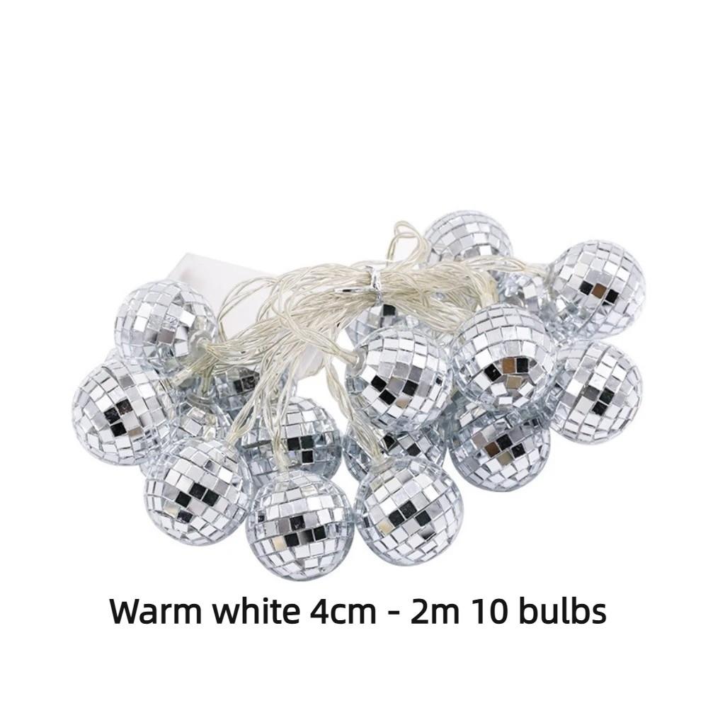 Festive Ambient String Lights Soft Glow Disco Mirror Ball String Lights Christmas Tree