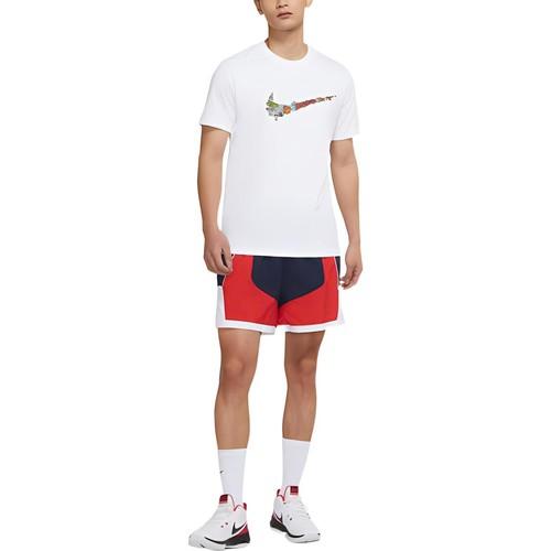 Nike Men's White T-Shirt with Large Cartoon Logo Print