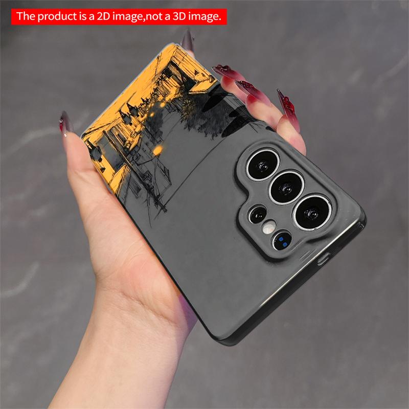 2DFlat Samsung Phone Case Golden Street Lights At Dusk Applicable To Galaxy S22 S23 S24 S25ULTRA S26 A12 A13 A14 A15 A16