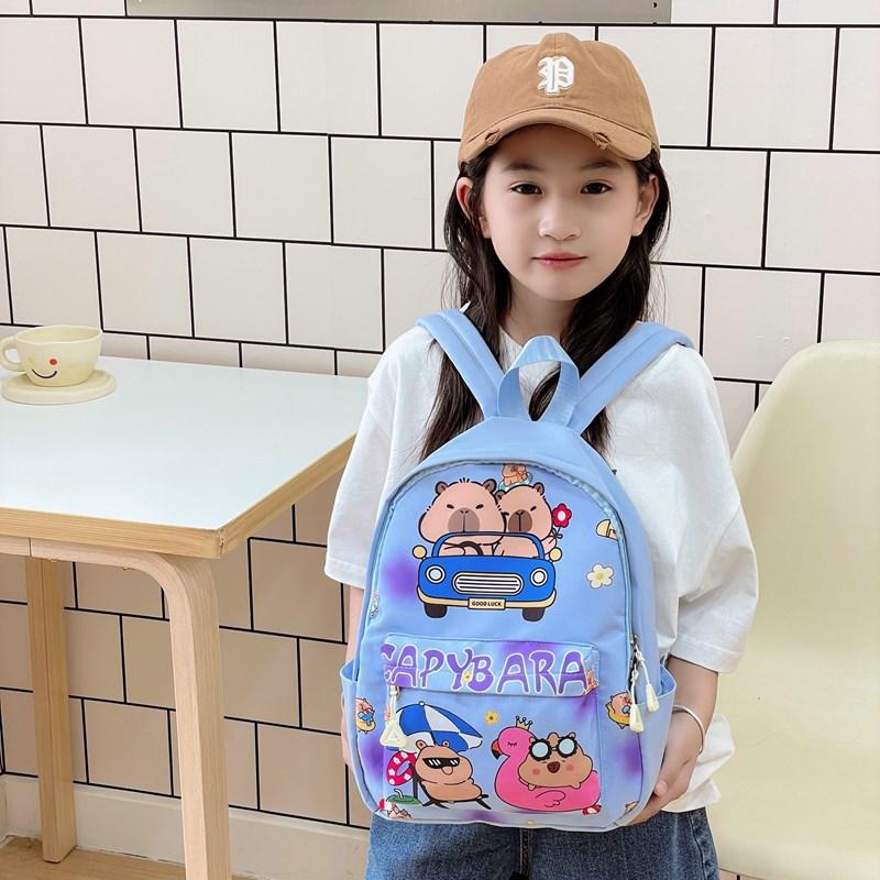 School Bag New Kapibara Children's Leisure Love Backpack Trendy Cool Cartoon Backpack