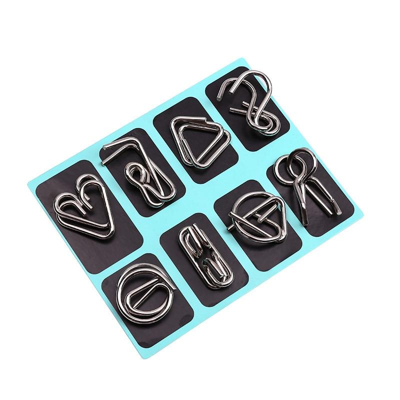 24-Piece Magnetic Puzzle Set, Educational Brain Teaser, Steel Silver Metal Decoder Toy for Adults & Kids Stress Relief