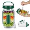 Salat-Kapsel Gemüse Obstsalat-Glas mit Deckel Edelstahl-Gabel Tragbar Versiegelbare Lebensmittelaufbewahrungsdose Box für Büro Picknick