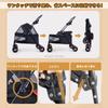 Pet Compact Summer Heat 4 Spacious Swivel Seat Suitable for Small and Medium and Small 15KG Weight Gray xinxin-home Stroller, Foldable, Storage,