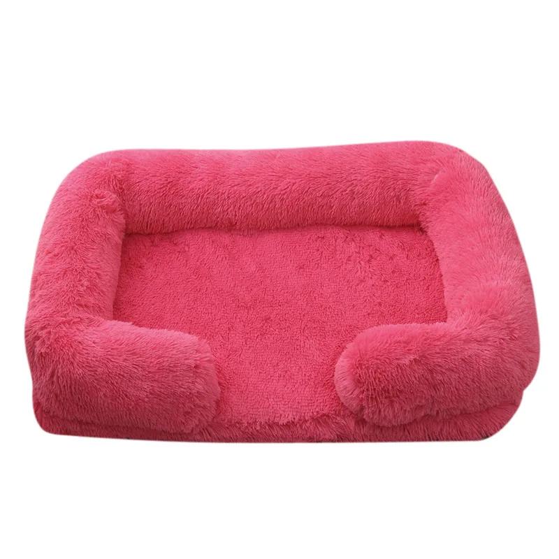 Grand lit pour chien en peluche pour animal de compagnie, coussin épais d'hiver, lit de couchage pour chien, canapé amovible, petit et grand chien