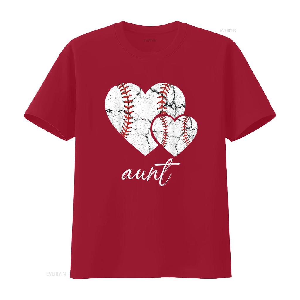 Mens T Shirt Baseball Aunt Mother s Day Black 2X Large vintage Washed Top For Everyday Wear fashion Breathable Unisex