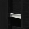 Sideboard in Black Oak Finish 91 x 28 x 75 cm Engineered Wood