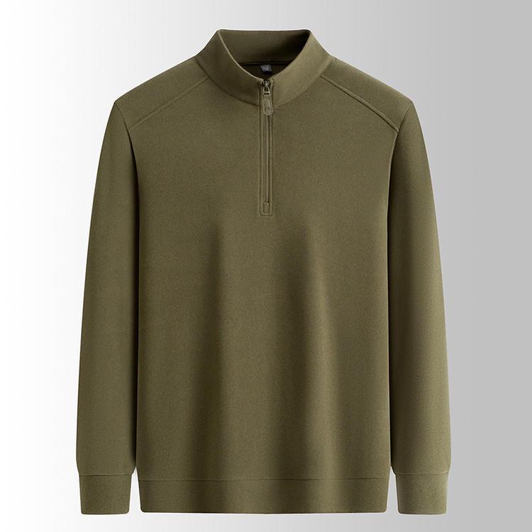 Men's 2025 Winter Double-Sided Fleece Half-Zip Long-Sleeve Casual Warm Base Layer Sweatshirt