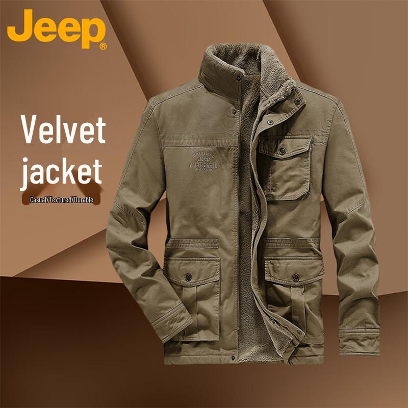Jeep Men's Autumn Winter Workwear Cotton Jacket