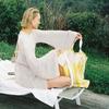 Knit Backless Beach Cover-up: European & American Style Pullover Bikini Outerwear