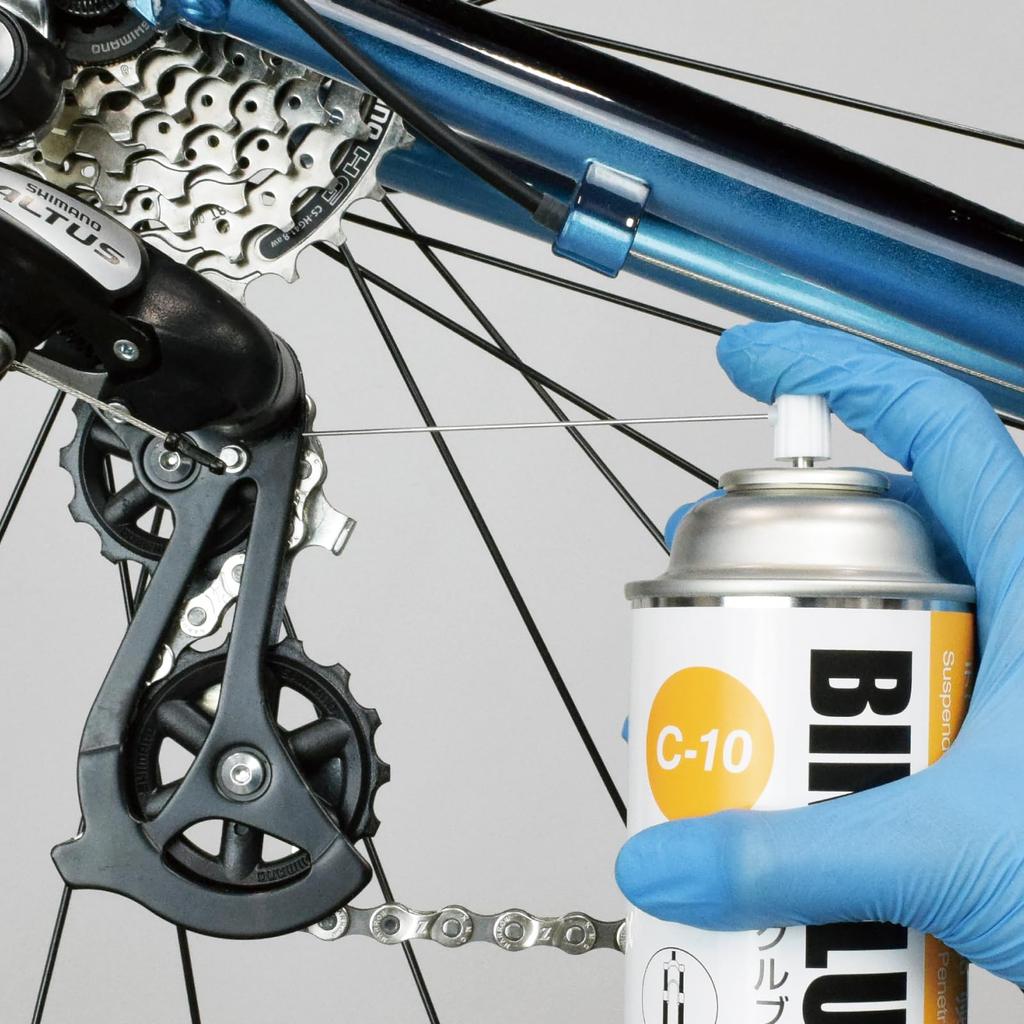 HOZAN C-10 Bicycle Lubricant with Fluororesin Powder, 420 mL