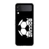Transparent Phone Case For Samsung Galaxy Z Flip 3 4 5 6 7 Hard Folding PC Z Flip3 Flip4 Cover Soccer Heartbeat